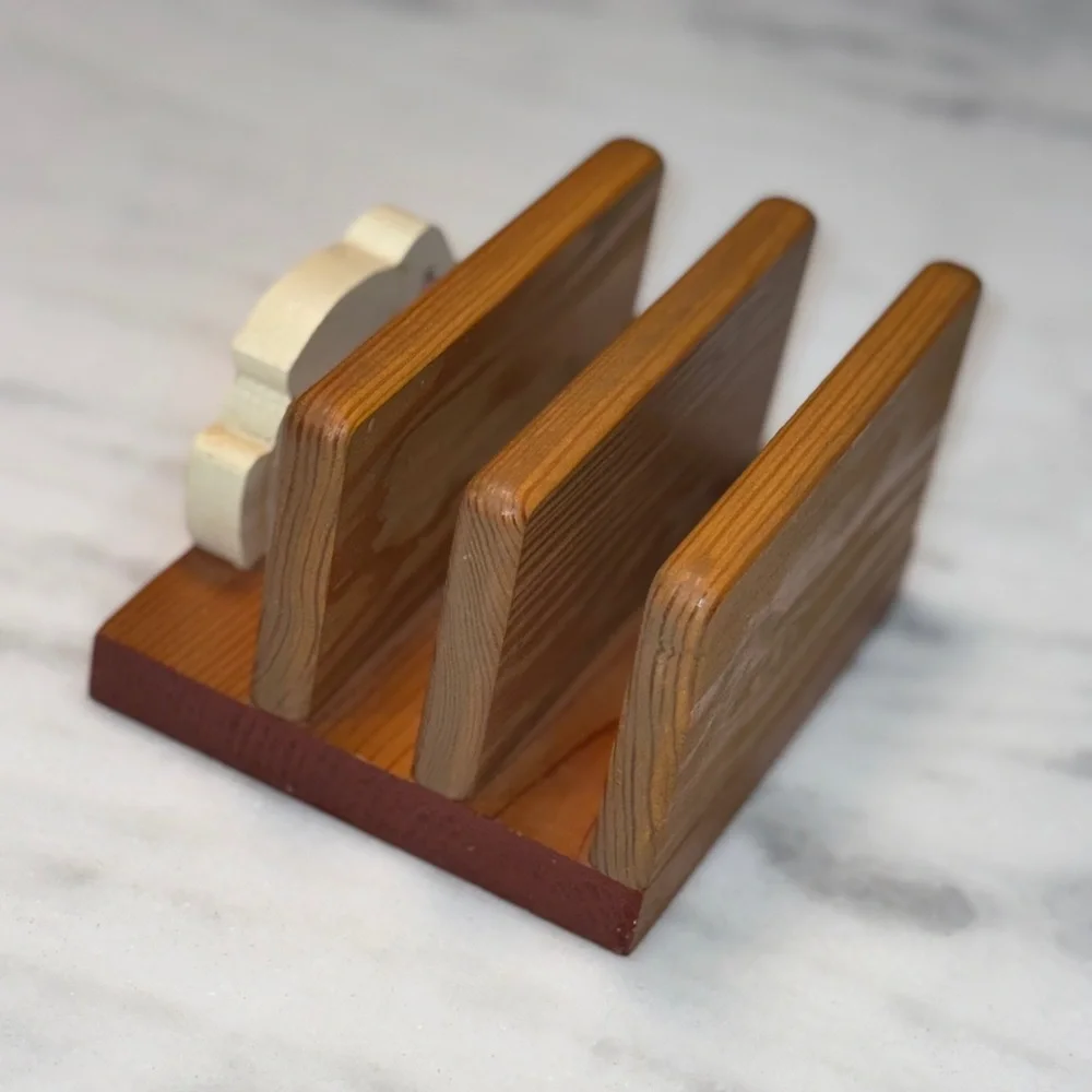 Handcrafted Wooden Bunny Letter Holder or Napkin and plate holder. - Picture 3 of 6